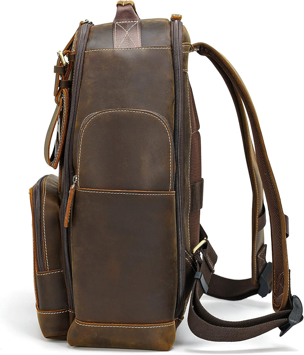 Vintage Full Grain Leather 15.6 Inch Laptop Backpack G321