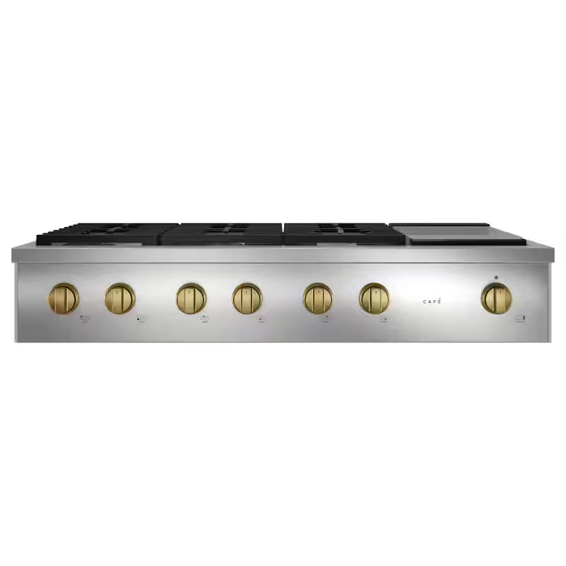 Range and Rangetop Handle and Knob Kit in Brushed Brass R53416