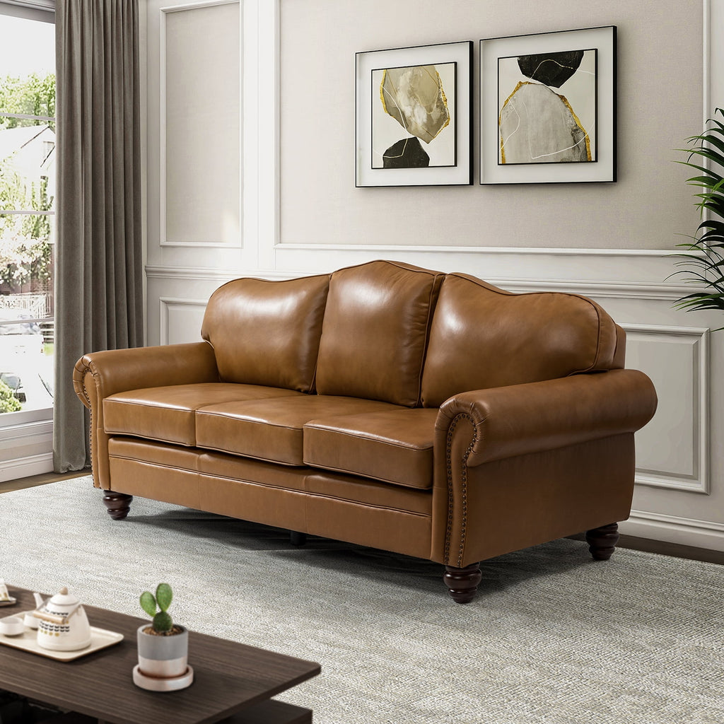 Transitional Sofa with Removable Cushions and Nailhead Trim I42774