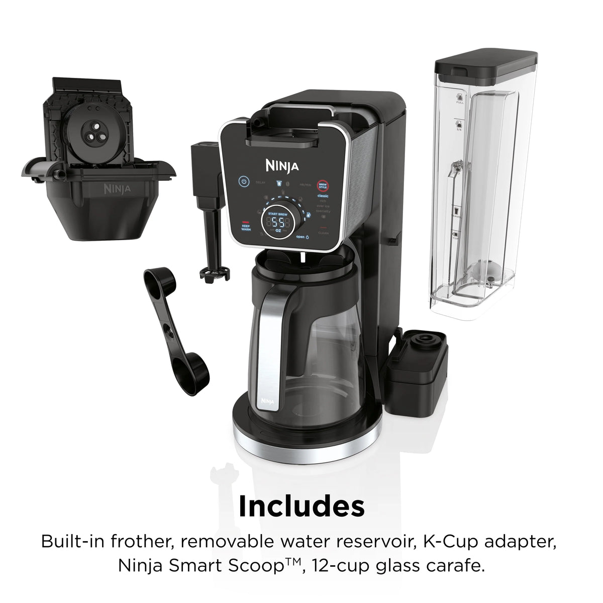 Single-Serve 12-Cup Glass Carafe Coffee Maker L2914