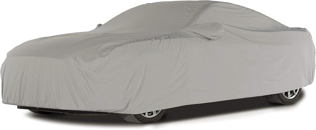 Heavy-Duty Polyester Car Cover with Mesh Vent and Elastic Hem U41017