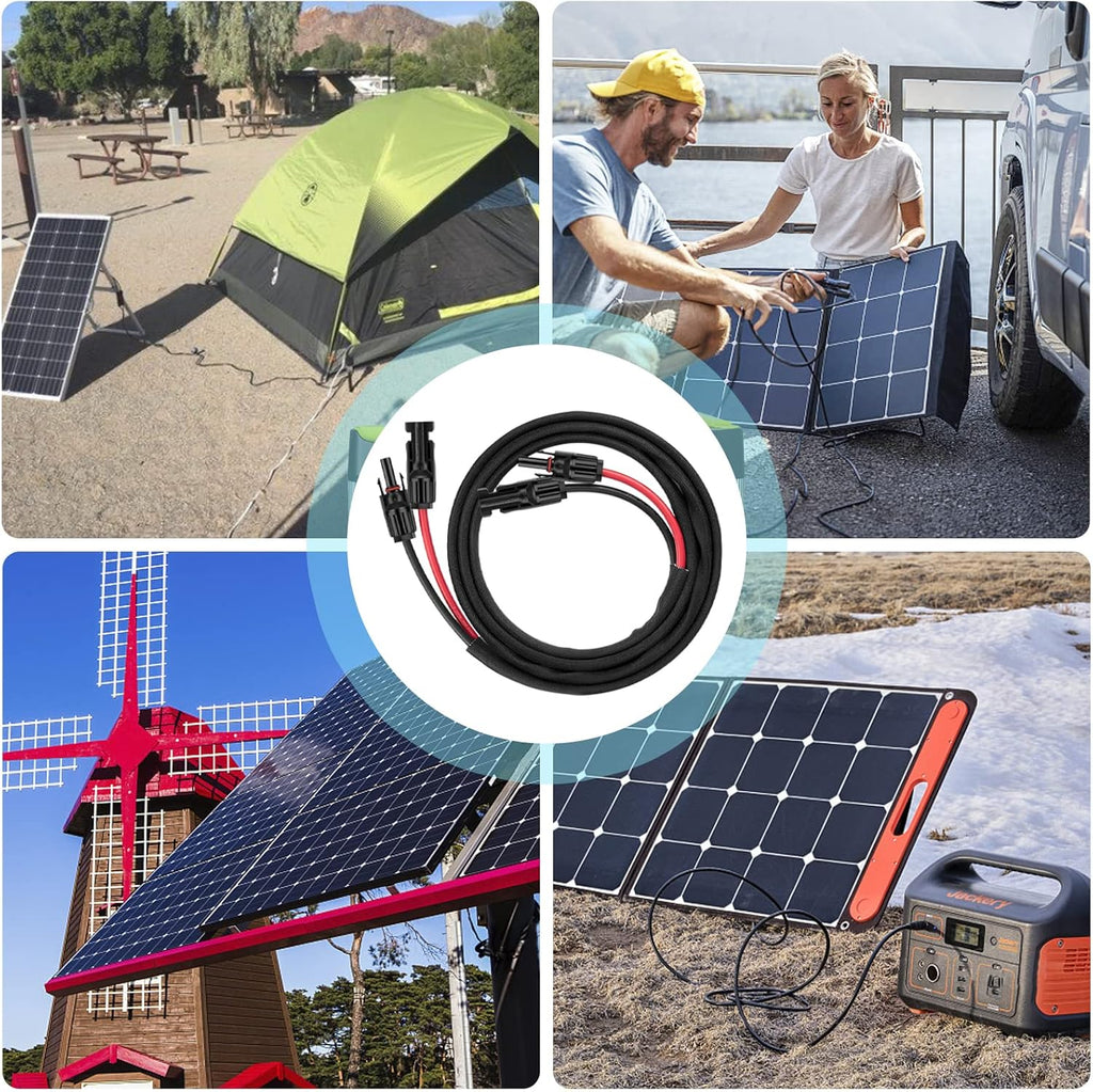 6FT 10AWG Solar Extension Cable with Female and Male Connector P544310