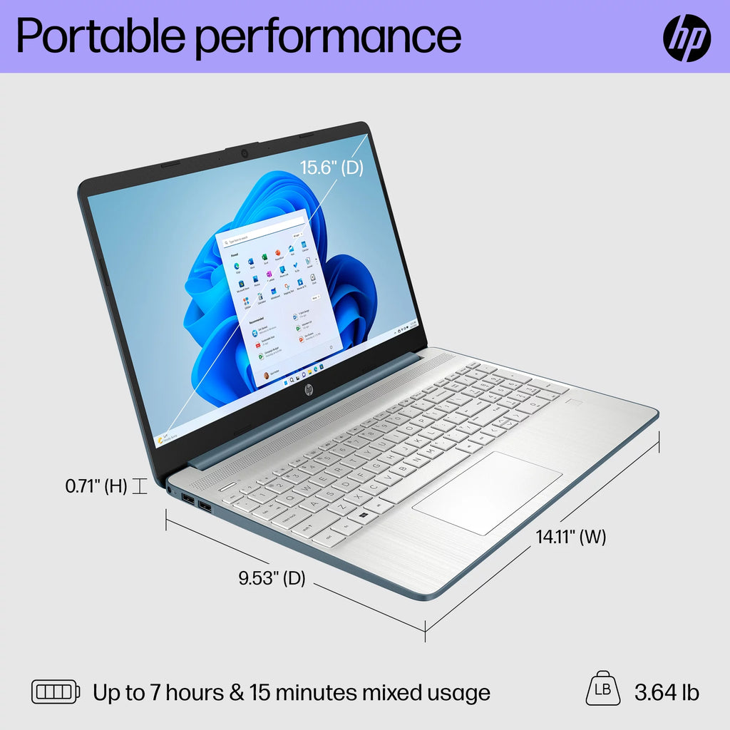 15.6" FHD Laptop, Intel Core i7, 16GB RAM, 512GB SSD, Spruce Blue Y18960
