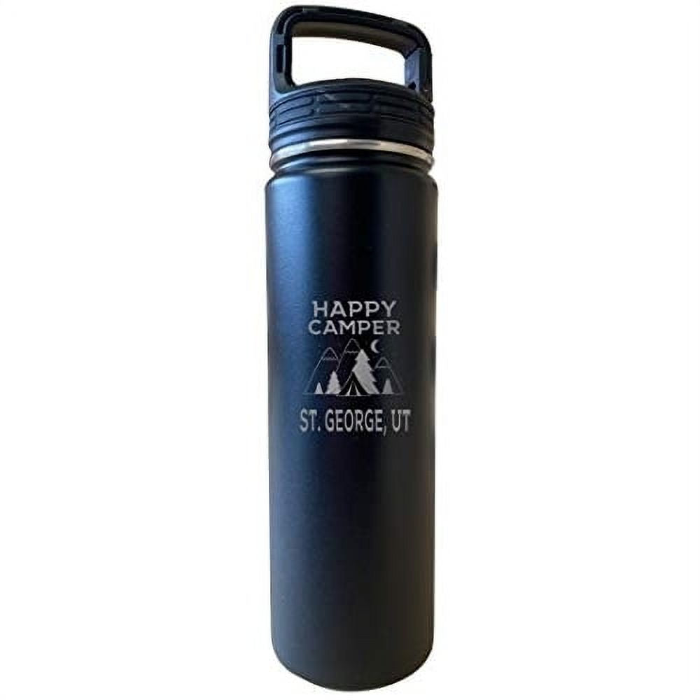 32 Oz Engraved Black Insulated Double Wall Stainless Steel Water Bottle Tumbler G643