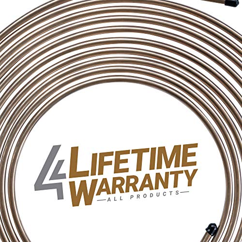 25 ft 1/4 Copper-Nickel Brake Line Tubing Coil and Fitting Kit B763514