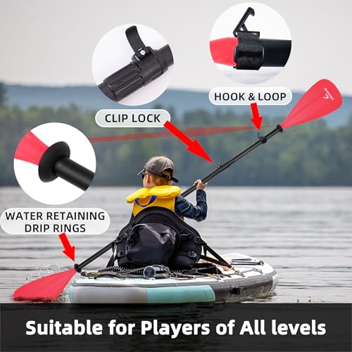 Adjustable Floating Paddle with Aluminum Alloy Shaft and 2 Nylon Blades C165