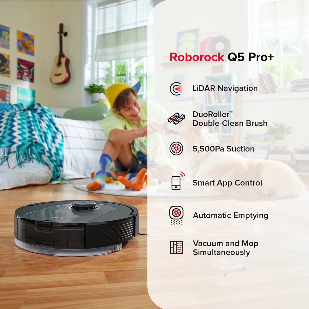 Robot Vacuum and Mop with Auto-Empty Dock J8527