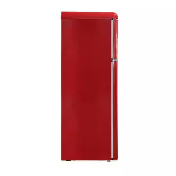 7.5 cu. ft. Red Retro Mini Fridge with Top Freezer D4283