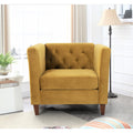Yellow Velvet Square Armchair L700748