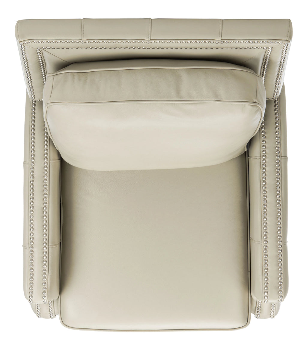 Cream Leather Recliner J2201