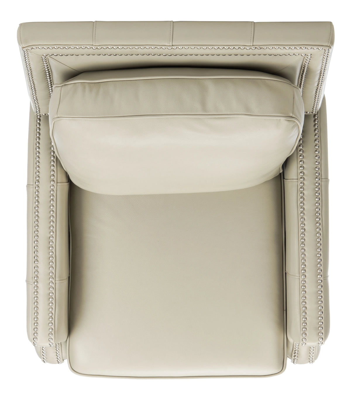 Cream Leather Recliner J2201