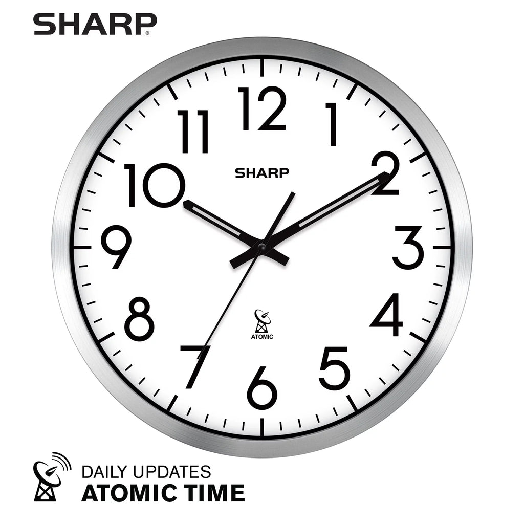 Silver Brushed Finish 12" Wall Clock L9792