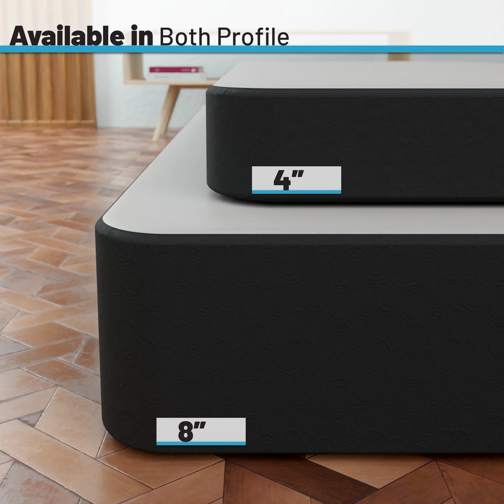 4-Inch Black Wood Split Low Profile Box Spring D399
