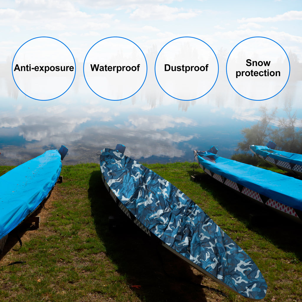 Blue Camouflage Waterproof Kayak Cover 16.8ft-18.2ft O28715