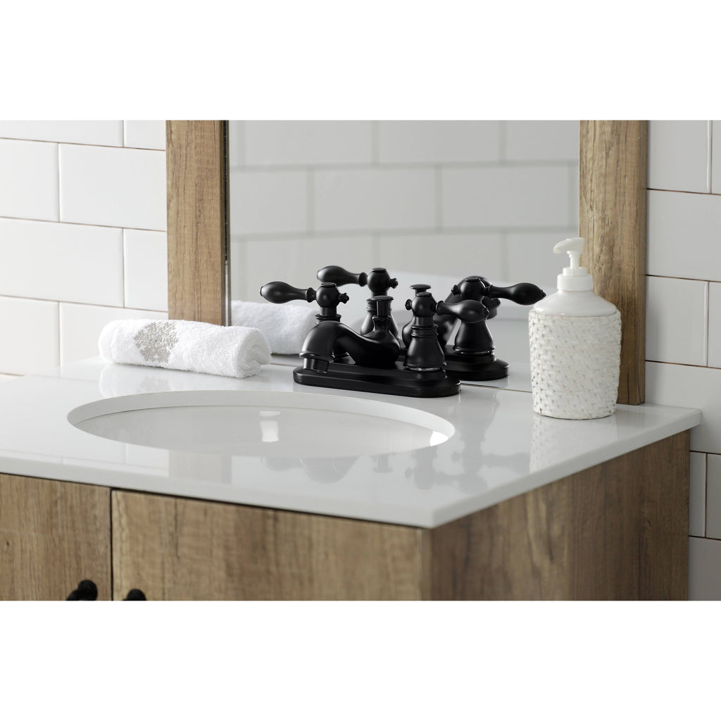 Matte Black 4x22 Centerset Bathroom Faucet R967676