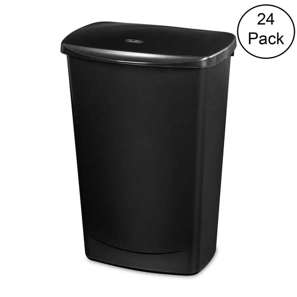 11.4 Gallon Covered Wastebasket Trash Can (24 Pack) E599642