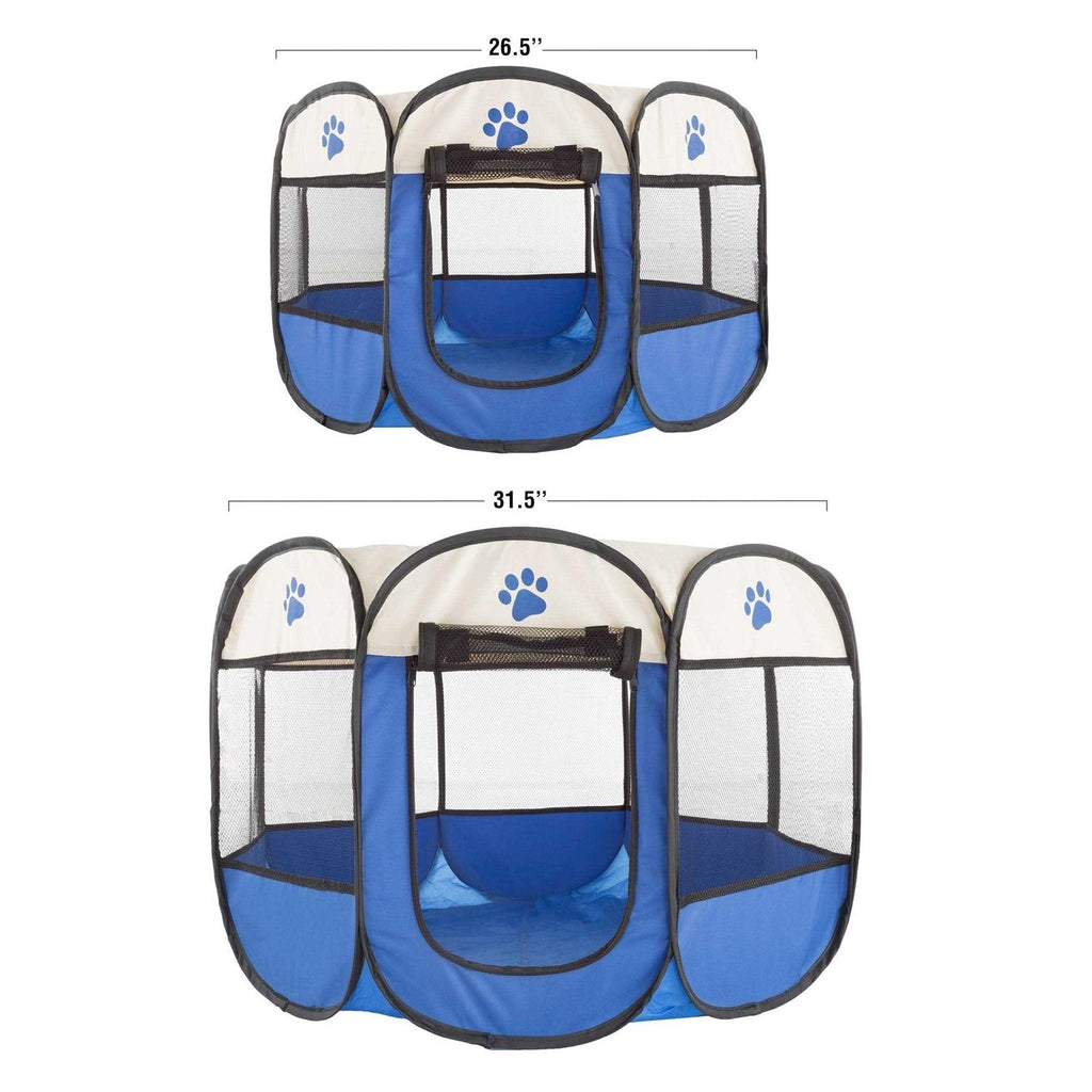 Pop-Up Pet Playpen with Carrying Case Blue L378