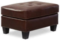 Walnut Leather Ottoman Q577278