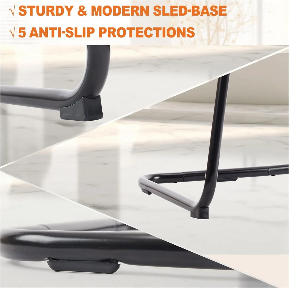 Black Mesh Ergonomic Computer Desk Chair Set of 2 D3752