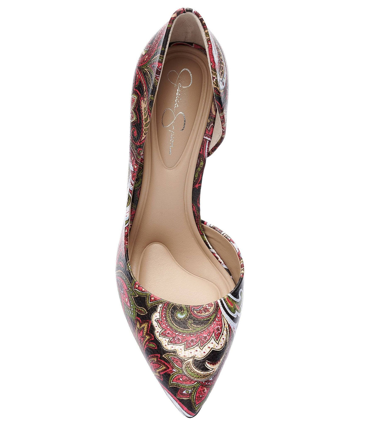 Paisley Print D'Orsay Pumps I13016