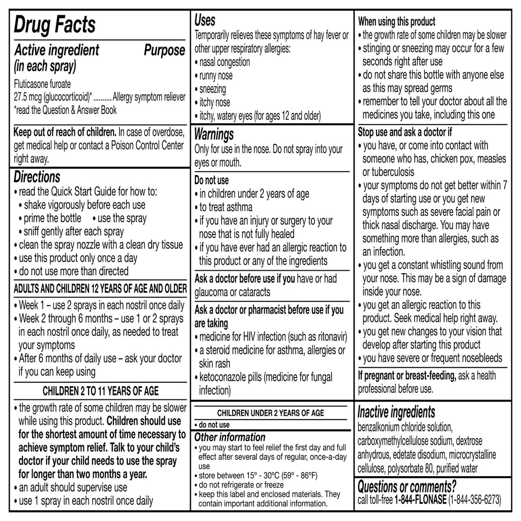 Non-Drowsy Allergy Relief Nasal Spray, 60 Sprays Q590