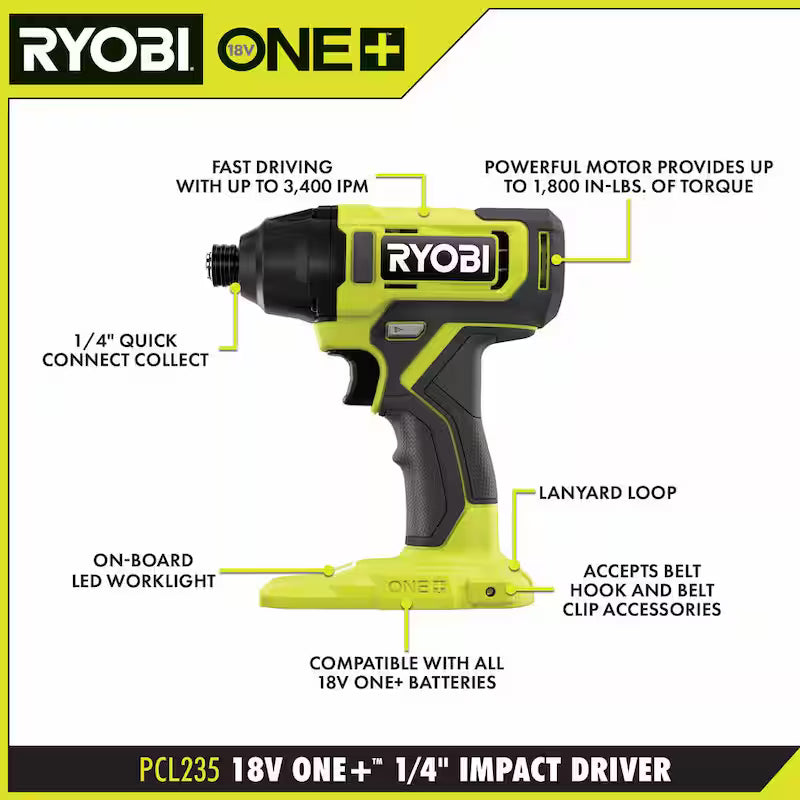 18V Cordless 2-Tool Combo Kit with Drill/Driver, Impact Driver, 1.5 Ah Batteries & Charger Q74822
