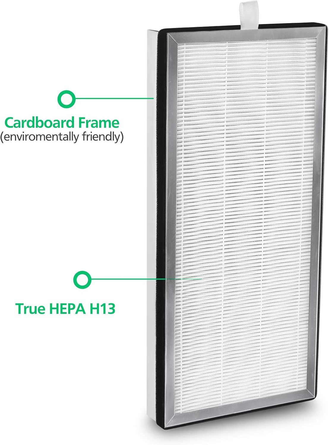 2 Pack H13 True HEPA Replacement Filter with Activated Carbon Filter G4570