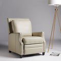 Cream Leather Recliner J2201