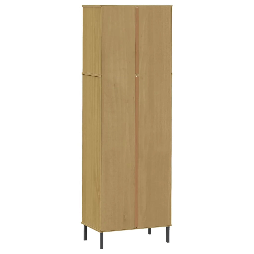 Pine Wood Bookcase with 2 Drawers and 4 Compartments L33644