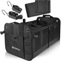 Car Trunk Organizer Storage SUV Cargo Organizer Adjustable Black 3 Compartments E5599