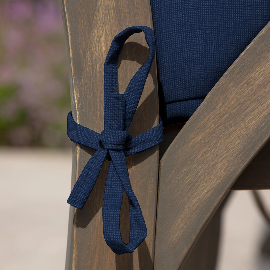Sapphire Blue Outdoor Dining Chair Cushion Set 21 x 21 J403796