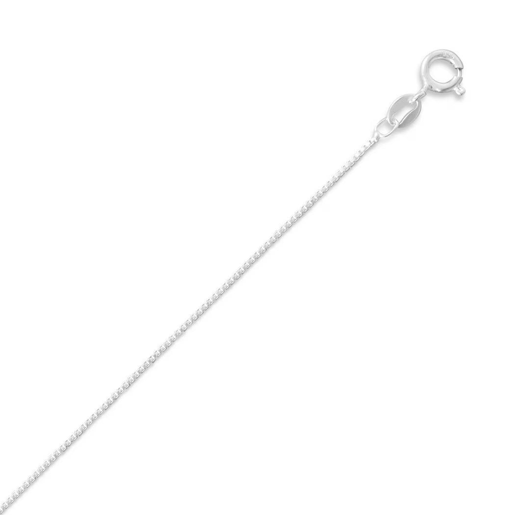 925 Sterling Silver 0.8mm Box Chain Necklace 18 Inch Q159057