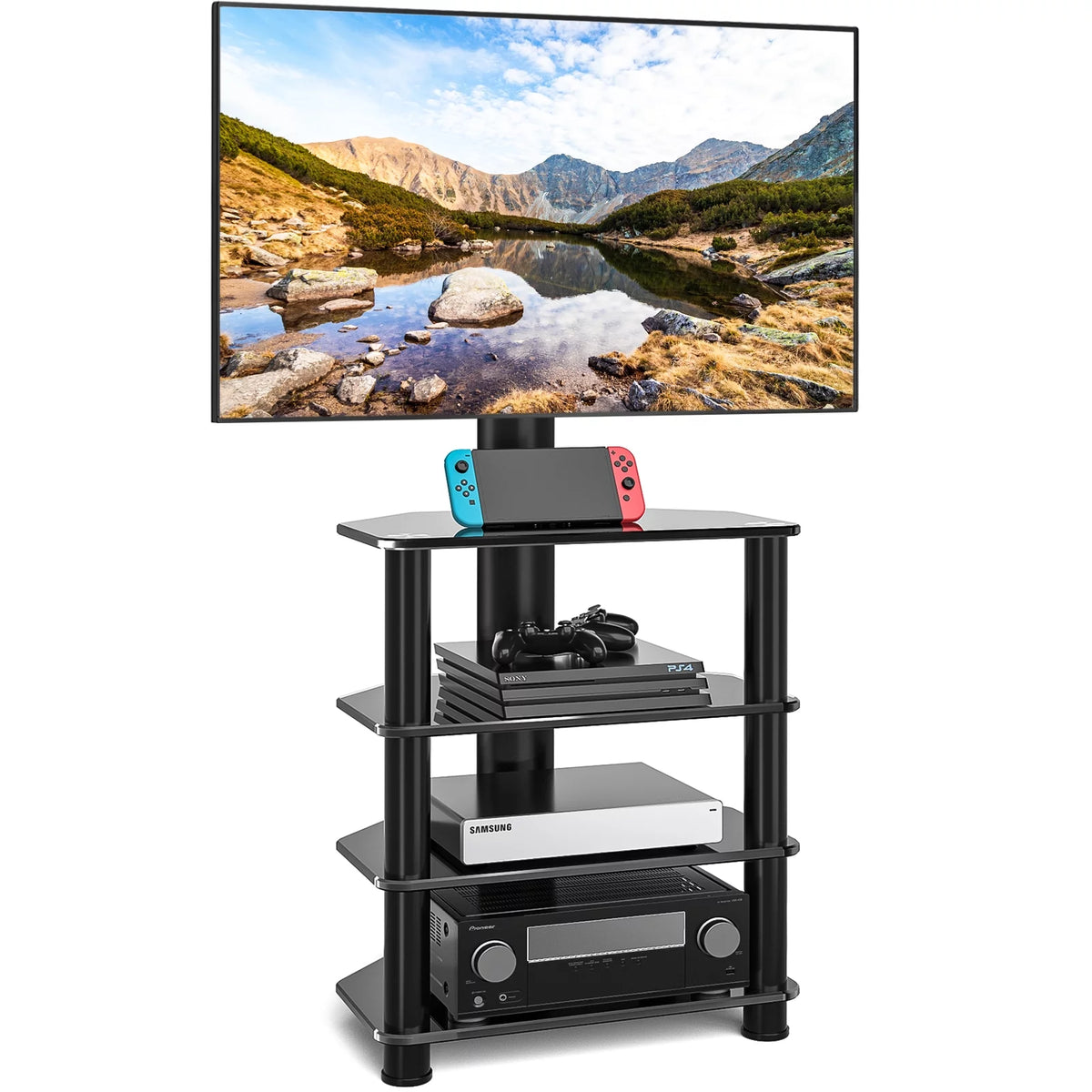 Corner TV Stand up to 70 inch with Swivel Mount Q6527