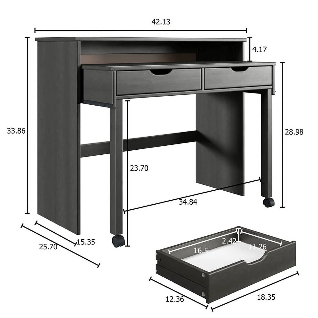 Extendable Wood Console Desk X89148