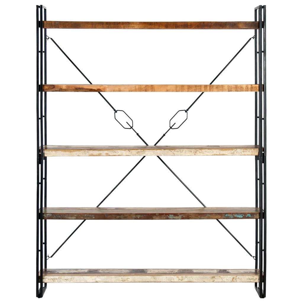 5-Tier Solid Reclaimed Wood Bookcase M83588