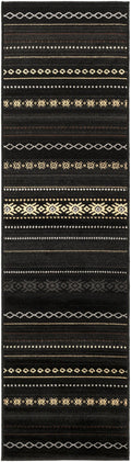 Black 2x8 Runner Area Rug E899