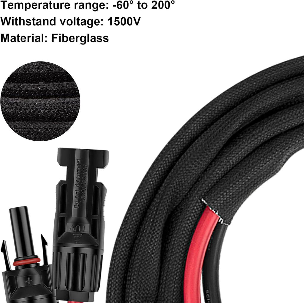 6FT 10AWG Solar Extension Cable with Female and Male Connector P544310