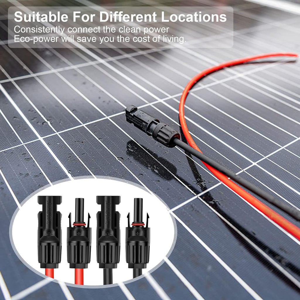 6FT 10AWG Solar Extension Cable with Female and Male Connector P544310