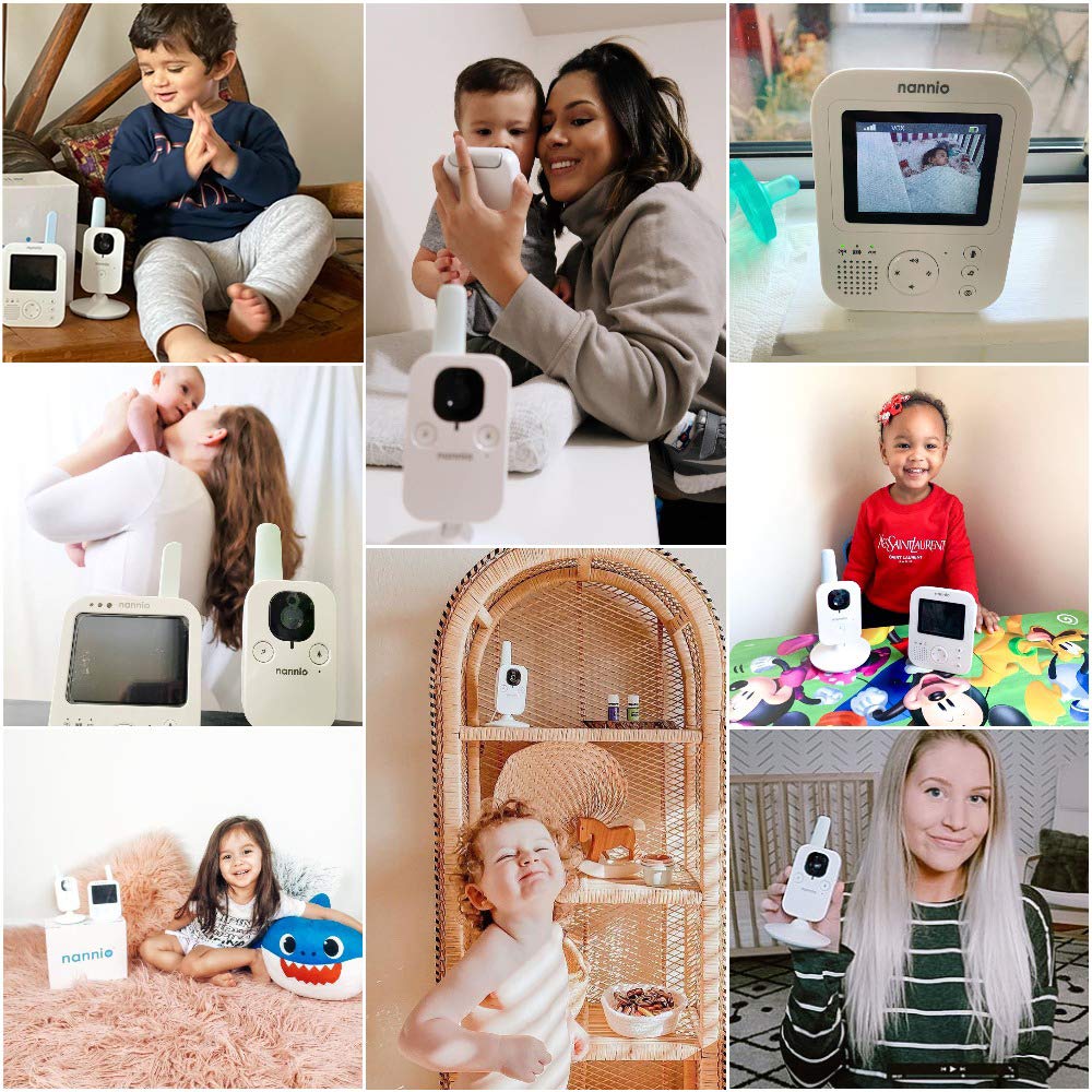 Video Baby Monitor with Camera and Audio, Two-Way Talk, Auto Night Vision, 985ft Range M3191