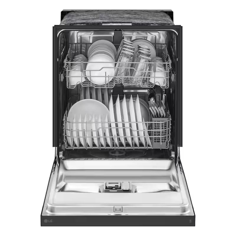 Black Front Control Dishwasher with Stainless Steel Tub T790741
