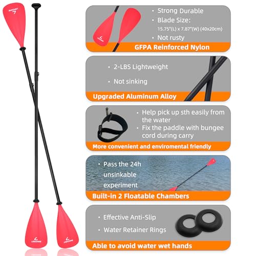 Adjustable Floating Paddle with Aluminum Alloy Shaft and 2 Nylon Blades C165