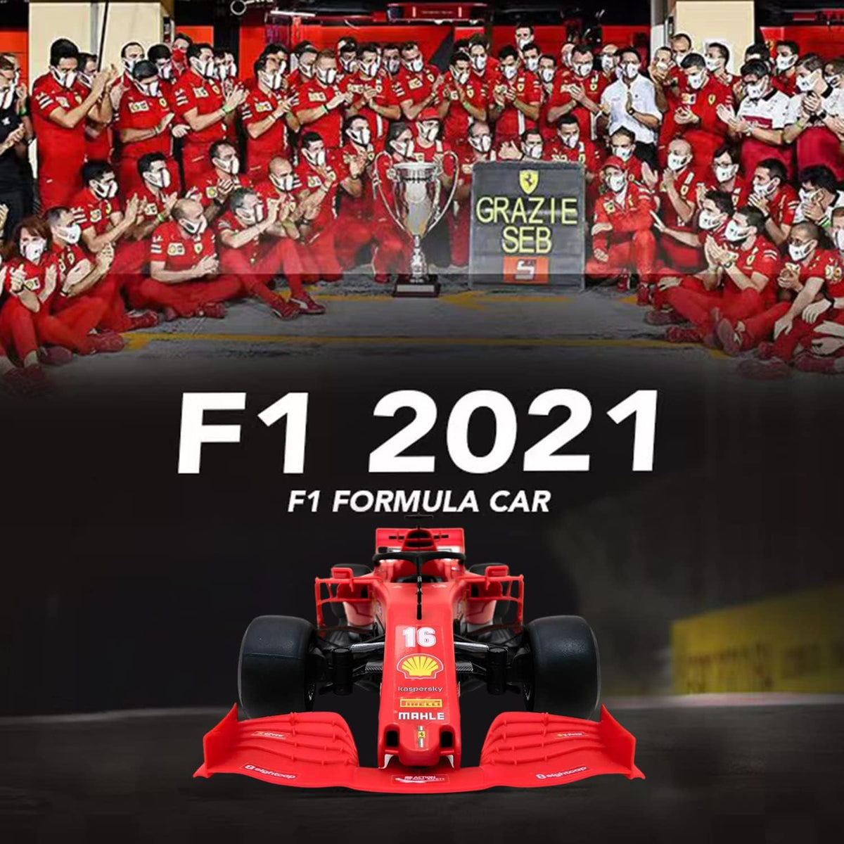1:16 Remote Control F1 Racing Car Building Blocks Model Pack of 2 M9443