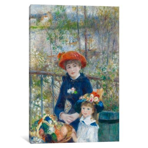 Two Sisters (On The Terrace) 1881 Gallery Wrapped Canvas Art Print P40829