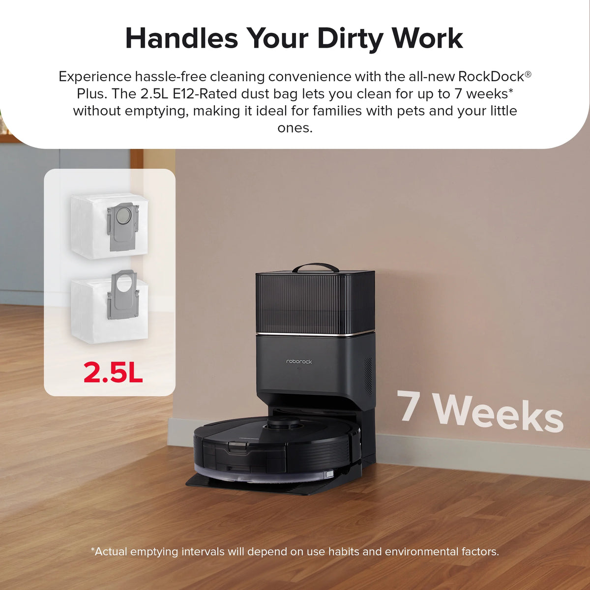 Robot Vacuum and Mop with Auto-Empty Dock J8527