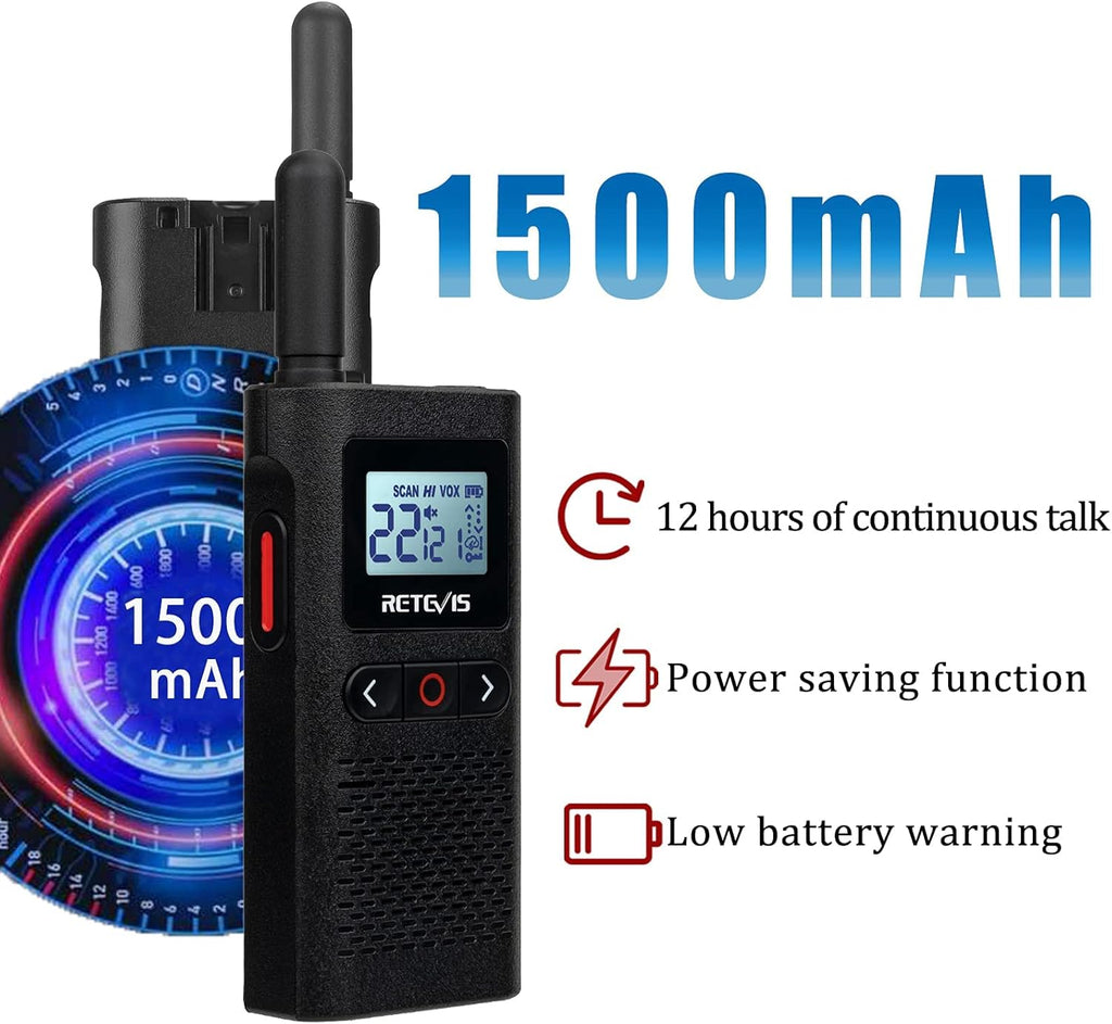 4 Pack Rechargeable Two Way Radio with Screen O61127