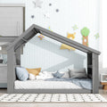 Twin Size Grey Bed Frame with LED Light Q1303