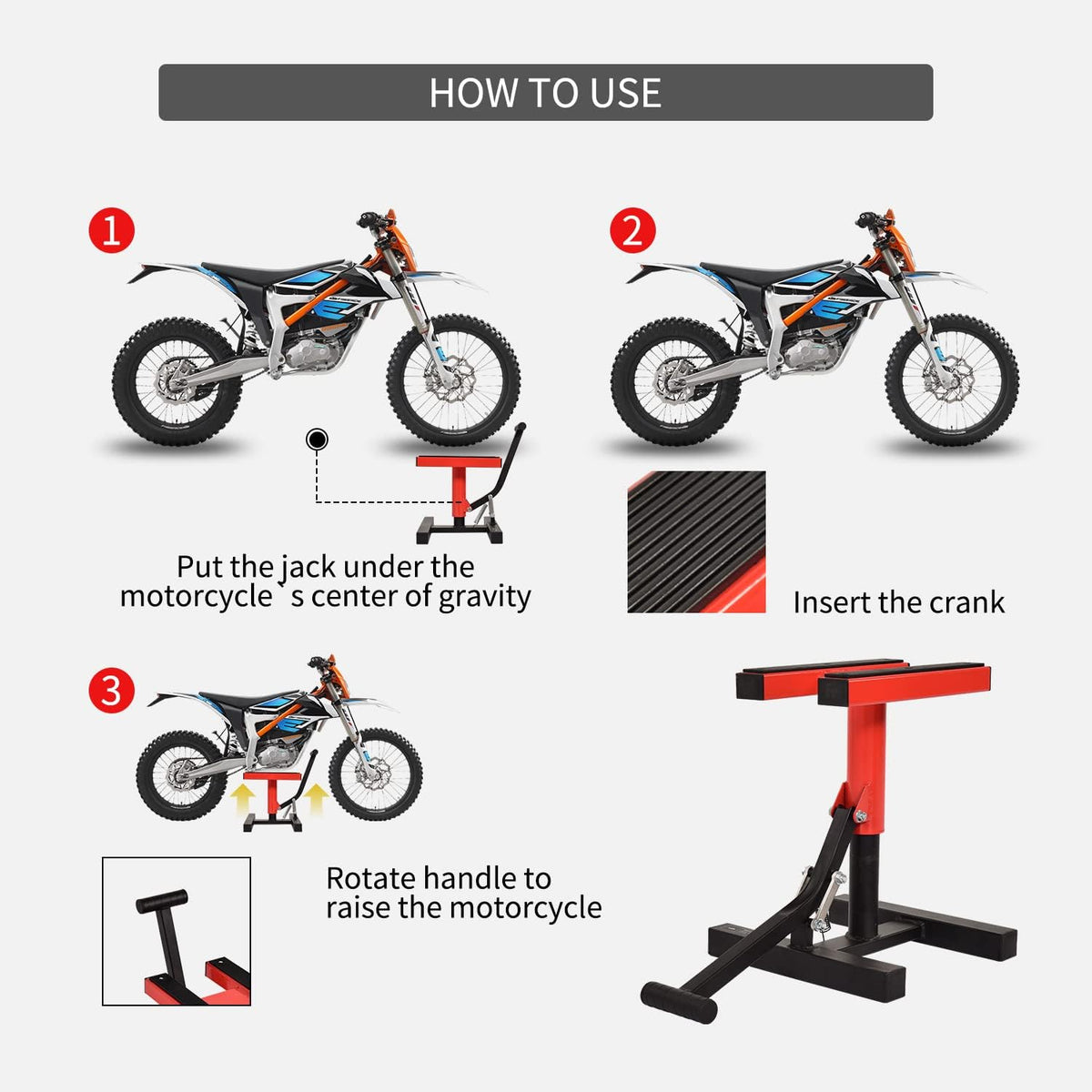 Adjustable Dirt Bike Stand Pack of 2 R8808