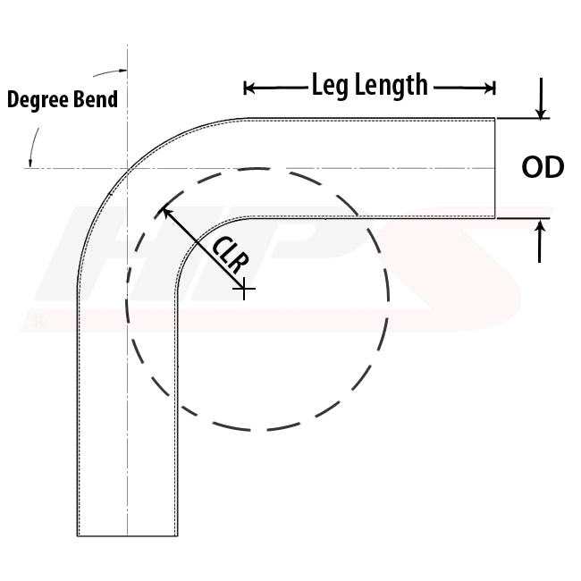 4.5x22 OD 80 Degree Bend 6061 Aluminum Elbow Pipe 15 Gauge B73029